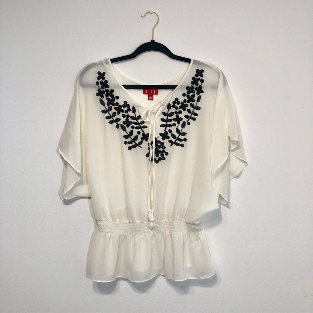 🌹Elle Flowy Peasant Blouse